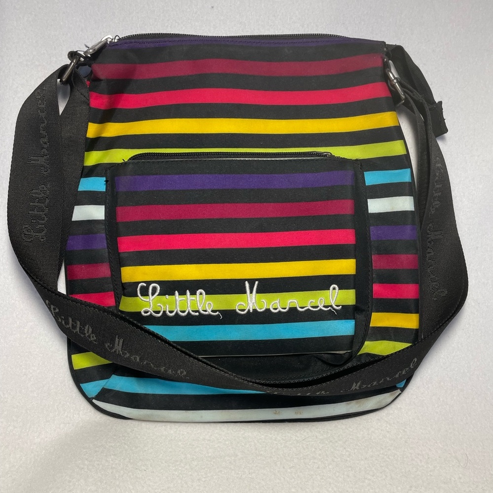 Little Marcel Multicolor Striped Crossbody Bag